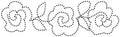 1954 Rose Vine 4"x14" Stencil