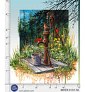 Rusted Water Pump  Meadow Perch MPER-6110-PA Cotton 44”/45” Fabric Per Yard
