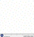 Sorbet Flannel White With Multi Tonal Dots Cotton 44" / 45" Fabric per yard