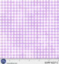Sorbet Flannel Purple Gingham Cotton 44" / 45" Fabric per yard