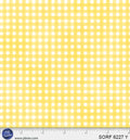 Sorbet Flannel Yellow Gingham Cotton 44" / 45" Fabric per yard