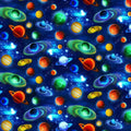 Multi-Color Planets Cotton 44"/45" Fabric Per Yard