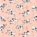 RK Cows Quilting Cotton Pink