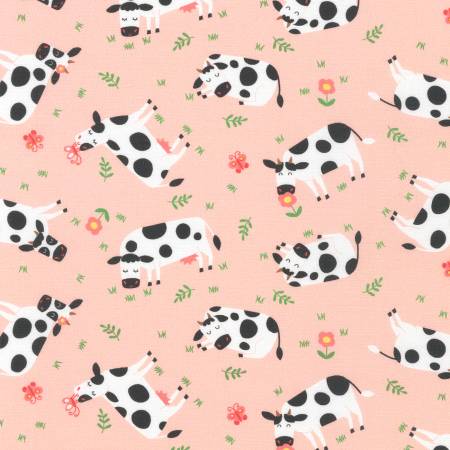 RK Cows Quilting Cotton Pink