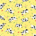 RK Cows Quilting Cotton Yellow