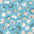 RK Animals Rain Flannel Blue