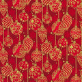 RK Traditional Trimmings Ornaments Crimson w/Metallic
