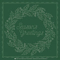 Sashiko Cloth Christmas WreathGR