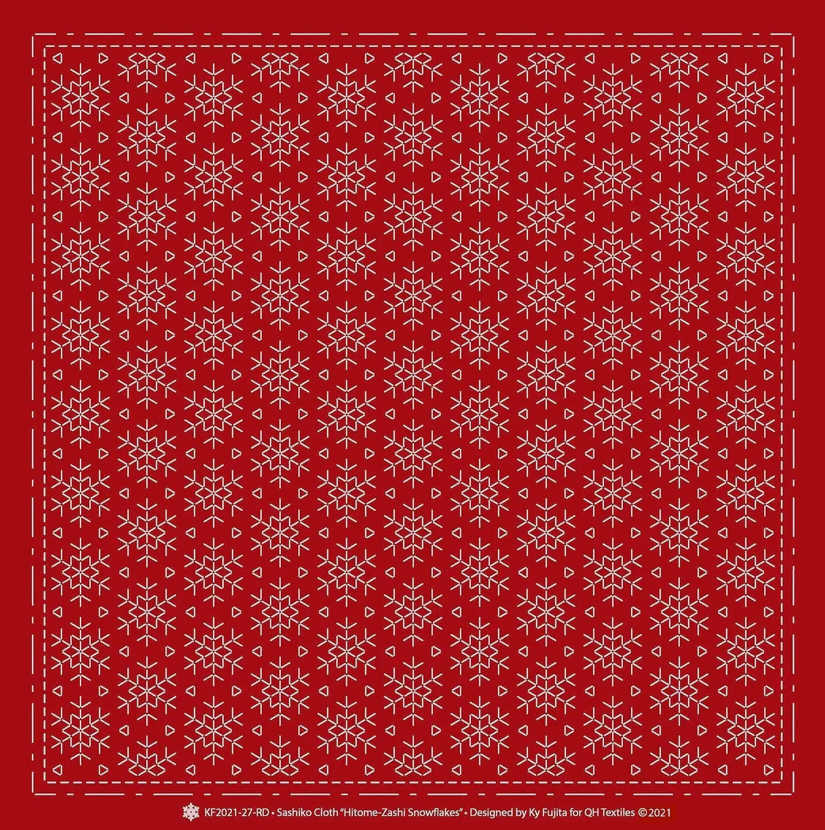 Sashiko Cloth Hitome-Zashi SnowflakesRD