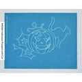 40066 Halloween Pumpkin with Cat 6 3/4" by 9" Stencil