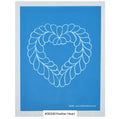 30330 Feather Heart Stencil 6.5" x 7"