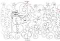 283 Snowmen #2 Pantograph by Linda V. Taylor