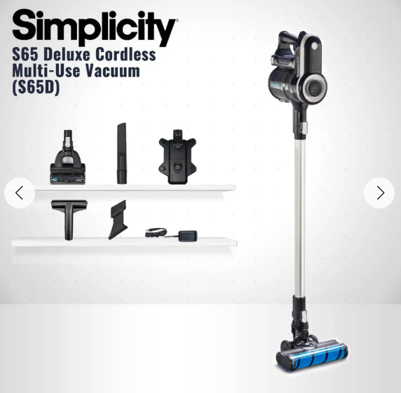 Simplicity S65D Cordless Stick Vacuum