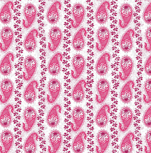 WD Magenta Paisley Stripe Our House-Natalie Barnes
