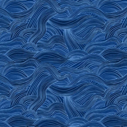 FS Dark Blue Watercolor Waves Polar Seas- Katy Tanis