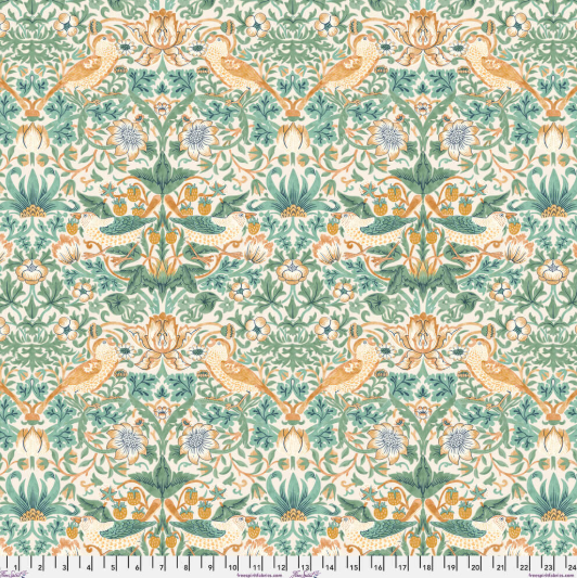 FS Mint Strawberry Thief Buttermere- Morris & Co