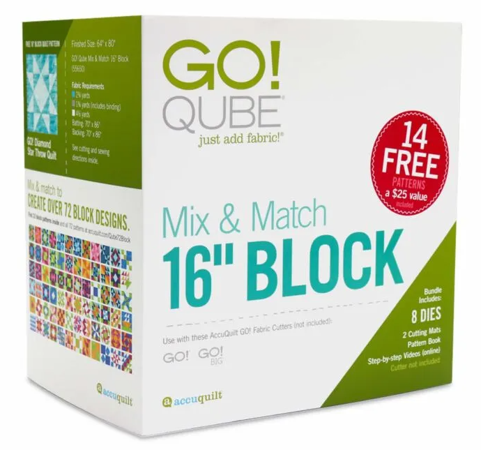 AccuQuilt GO! Qube Mix & Match 16" Block #55650