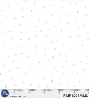 PB Baby White Stars First Impressions Flannel