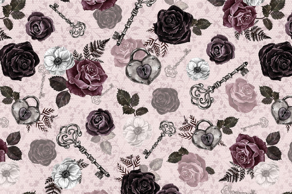 Secret Crush Black Cherry Digital Cuddle Fabric Per Yard
