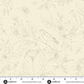 Sewing Bird Cream Cotton Wideback Fabric per yard