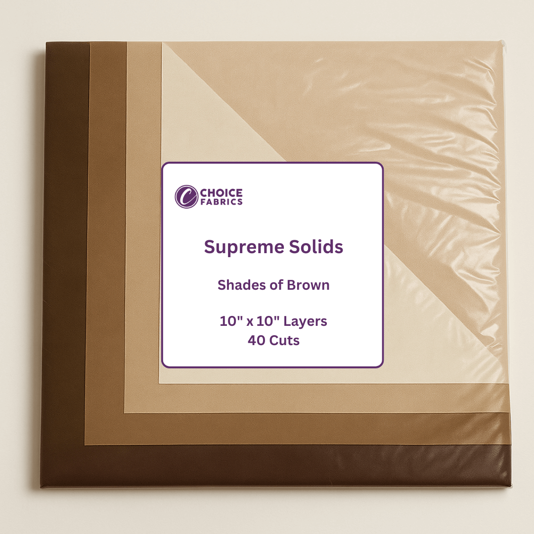 Supreme Solids - 10x10 Layers - Shades of Brown (40 Squares)