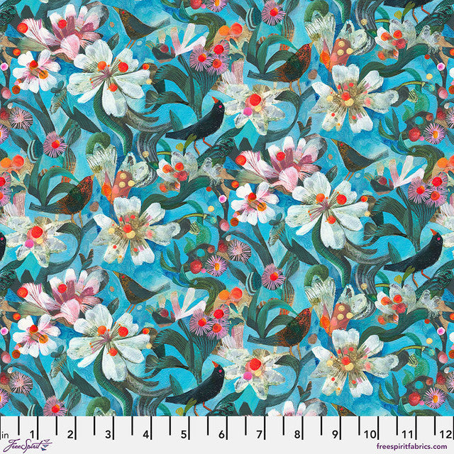 Skies Blue Colori Cotton 44"/45" Fabric Per Yard