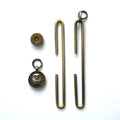 Slide Clasp with Magnet 4" (10cm) Antique Gold Owl