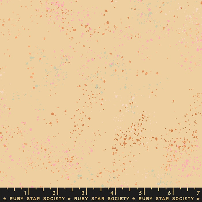 Speckled Metallic Parchment Cotton 43"/44" Fabric Per Yard
