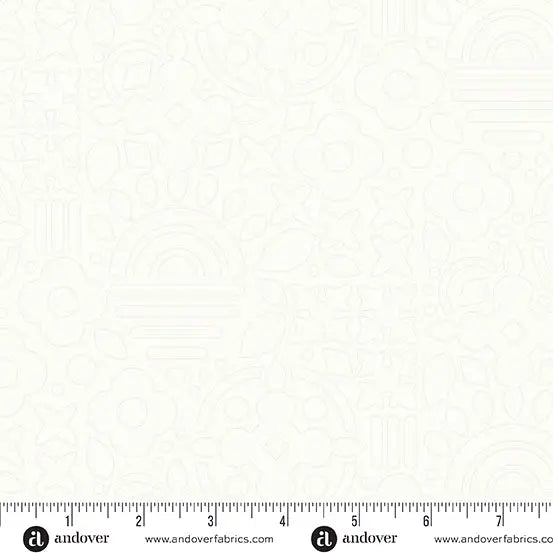 Sun Print Whisper Snow Stencil 44"/45" Fabric Per Yard