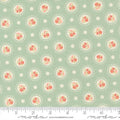 Sunbonnet Dusty Blue Flower Dots Cotton 44"/45" Fabric Per Yard