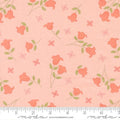 Sunbonnet Pink Embroidered Blooms Cotton 44"/45" Fabric Per Yard