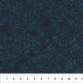Swirls II Dark Blue Cotton Wideback Fabric per yard