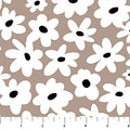 Taupe Daisies Soho Cotton 44"/45" Fabric Per Yard