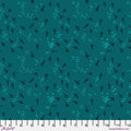 Teal Fancy Feet What the Birds Said Cotton 44"/45" Fabric Per Yard