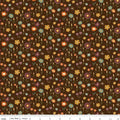 The Awe of Autumn Floral Brown 43"/44" Fabric Per Yard