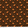The Awe of Autumn Pumpkins Brown 43"/44" Fabric Per Yard