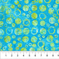 Turquoise Bubble Celebration Cotton 44”/45” Fabric Per Yard