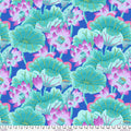 Turquoise Lake Blossoms Cotton 44"/46" Fabric Per Yard