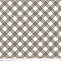 Brown Pebble Lori Holt Bee Ginghams Cotton Wideback Fabric per yard