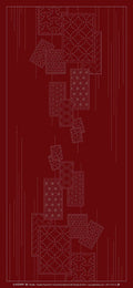 Wagara Sashiko Panel Part 10 Shuffle Red