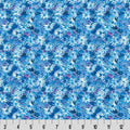 Wanderlust Daisies Quilting Cuddle Blue Fabric per yard
