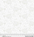 White Allover Elizabeth Jacobean Wideback Fabric Per Yard