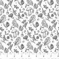 White/Black 28531-10 Nature's Sketchbook Cotton 44"/45" Fabric Per Yard