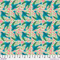 White Blue Birdy What the Birds Said Cotton 44"/45" Fabric Per Yard