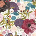 White Flawless Flower Cotton 44"/45" Fabric Per Yard