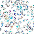 White Floral Swirl Wideback Cotton Fabric per yard