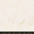 White Gold Speckled Metallic Cotton Wideback Fabric per yard