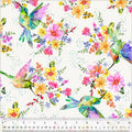 White Pretty Pollinators Ivory Wideback Cotton Fabric Per Yard