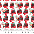 White Soda Pack Coca-Cola Cotton 44"/45" Fabric Per Yard