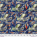 Winter Owl Dark Blue Cotton 44"/45" Fabric Per Yard
